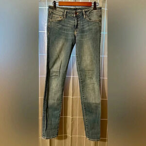 Womens Blue Super Skinny Low Waist Jeans
